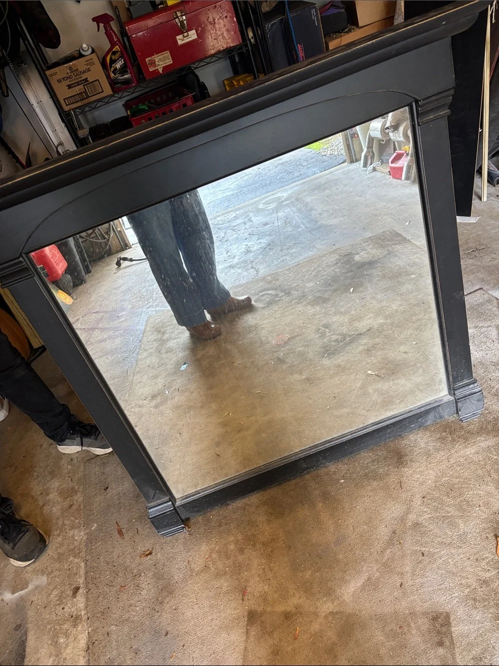 Pottery Barn Black Framed Mirror - 44